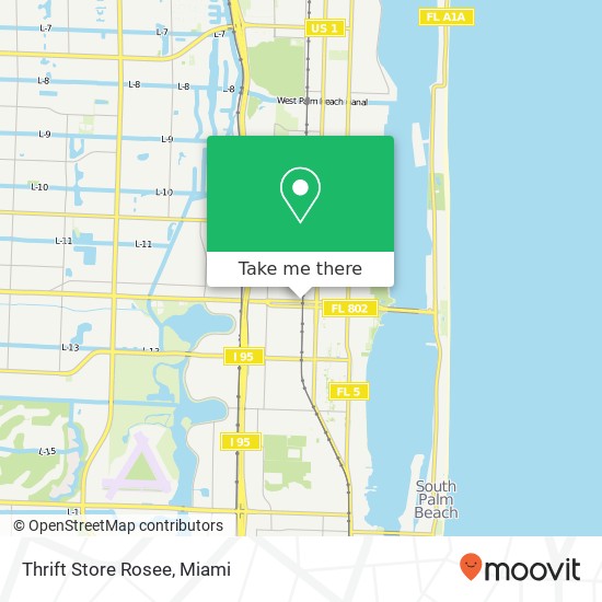 Thrift Store Rosee, 1106 Lucerne Ave Lake Worth, FL 33460 map