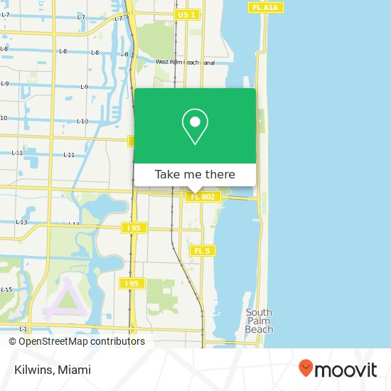 Mapa de Kilwins, 512 Lake Ave Lake Worth, FL 33460