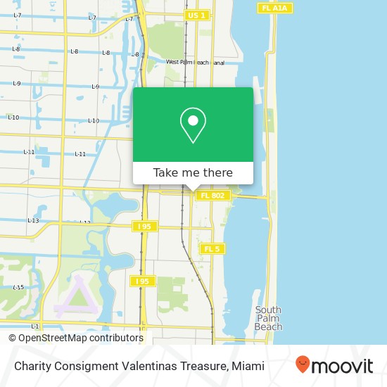 Mapa de Charity Consigment Valentinas Treasure, 824 Lake Ave Lake Worth, FL 33460