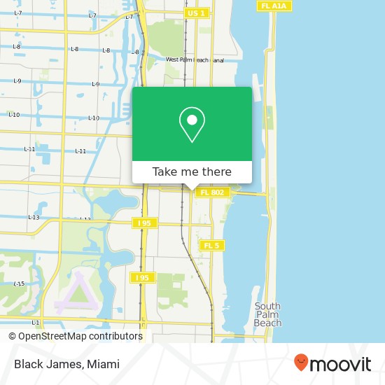 Mapa de Black James, 815 Lake Ave Lake Worth, FL 33460