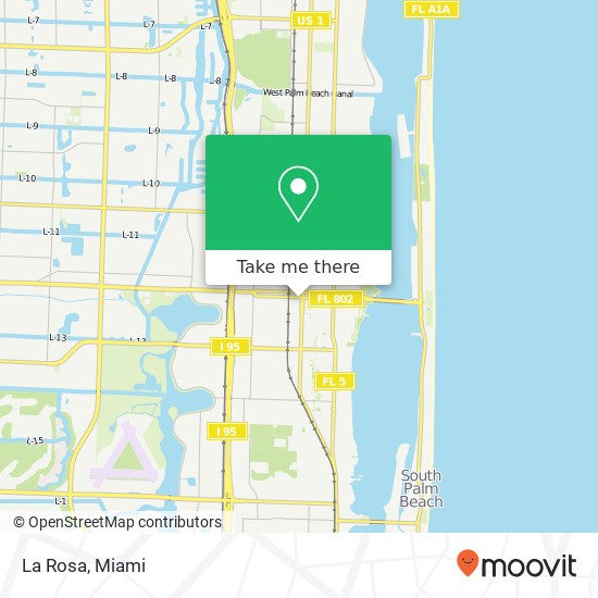 Mapa de La Rosa, 913 Lake Ave Lake Worth, FL 33460