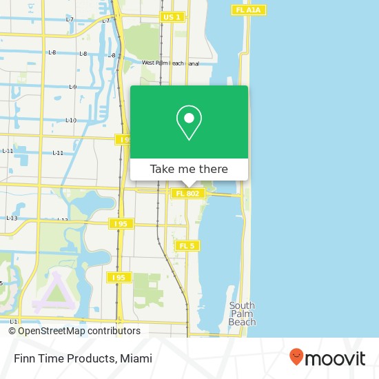 Mapa de Finn Time Products, 308 Lucerne Ave Lake Worth, FL 33460