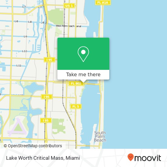 Mapa de Lake Worth Critical Mass