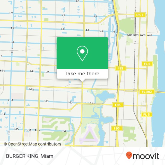 Mapa de BURGER KING, 3796 S Congress Ave Lake Worth, FL 33461