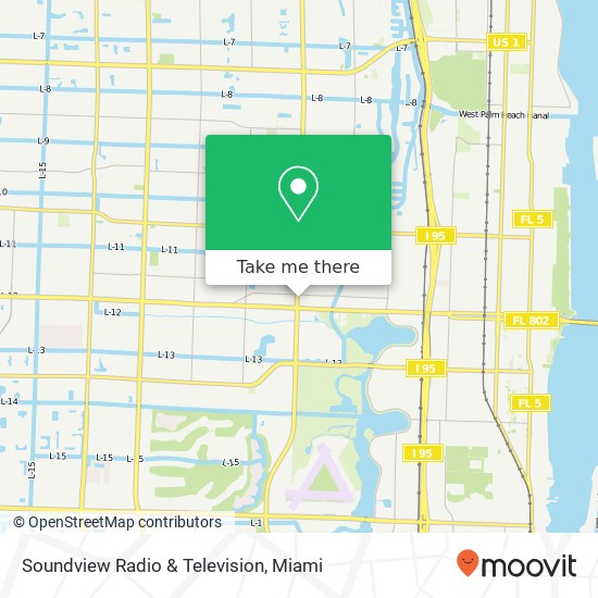 Mapa de Soundview Radio & Television, 3912 S Congress Ave Lake Worth, FL 33461