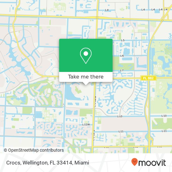 Mapa de Crocs, Wellington, FL 33414