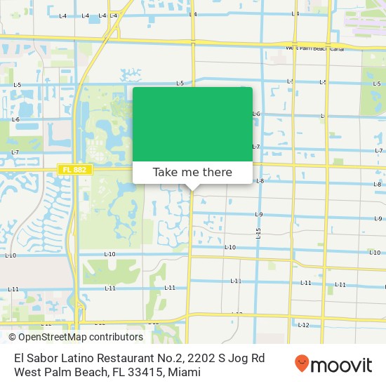 El Sabor Latino Restaurant No.2, 2202 S Jog Rd West Palm Beach, FL 33415 map