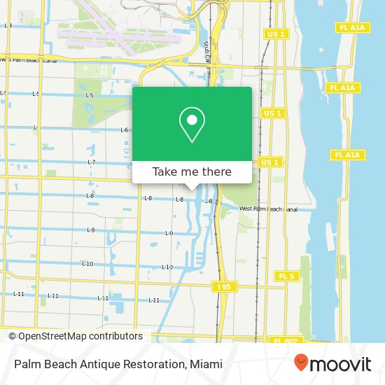Mapa de Palm Beach Antique Restoration, 7329 W Lake Dr West Palm Beach, FL 33406