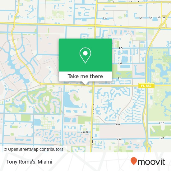 Mapa de Tony Roma's, 10300 Forest Hill Blvd Wellington, FL 33414