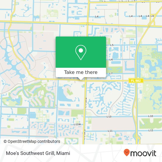 Mapa de Moe's Southwest Grill, 10200 W Forest Hill Blvd Wellington, FL 33414