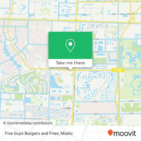 Mapa de Five Guys Burgers and Fries, 10200 Forest Hill Blvd Wellington, FL 33414