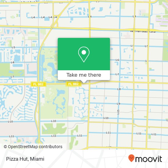 Mapa de Pizza Hut, 6728 Forest Hill Blvd Greenacres, FL 33413