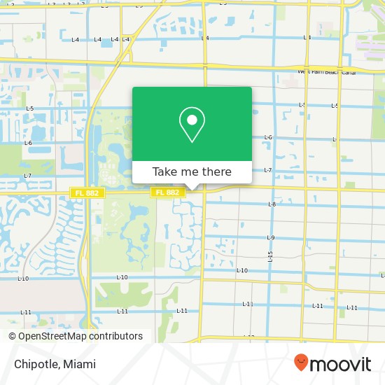 Mapa de Chipotle, 6714 Forest Hill Blvd West Palm Beach, FL 33413
