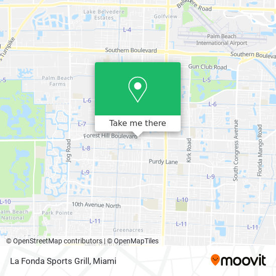 Mapa de La Fonda Sports Grill