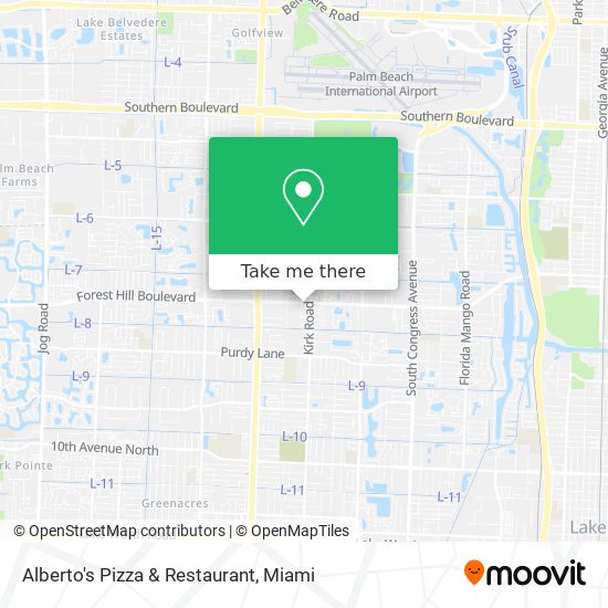 Mapa de Alberto's Pizza & Restaurant