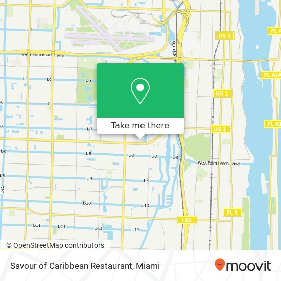 Mapa de Savour of Caribbean Restaurant, 2677 Forest Hill Blvd West Palm Beach, FL 33406