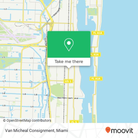 Mapa de Van Micheal Consignment, 5800 S Dixie Hwy West Palm Beach, FL 33405