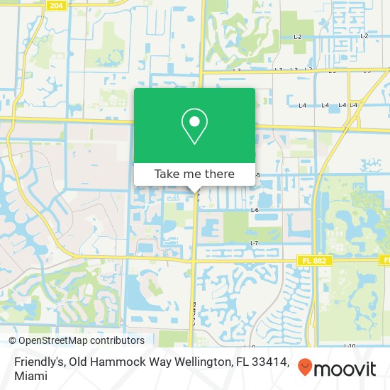 Mapa de Friendly's, Old Hammock Way Wellington, FL 33414