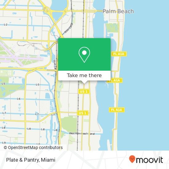 Mapa de Plate & Pantry, 4812 S Dixie Hwy West Palm Beach, FL 33405