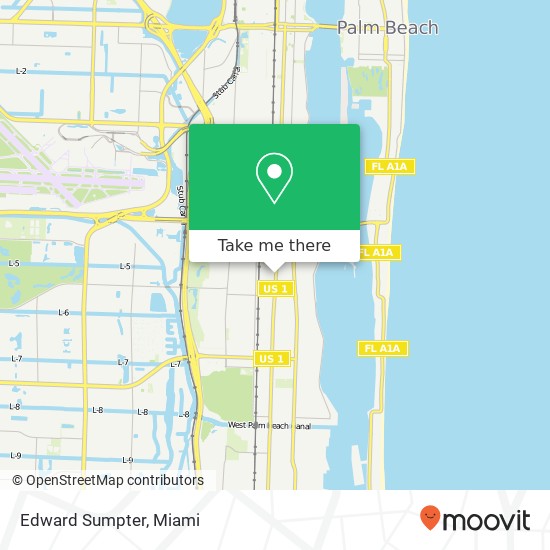 Mapa de Edward Sumpter, 5009 S Dixie Hwy West Palm Beach, FL 33405