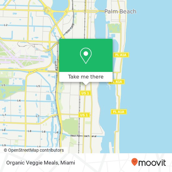 Mapa de Organic Veggie Meals, 4812 S Dixie Hwy West Palm Beach, FL 33405