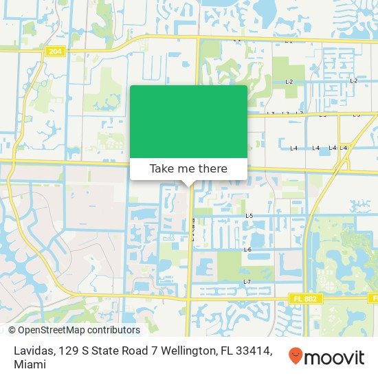 Mapa de Lavidas, 129 S State Road 7 Wellington, FL 33414