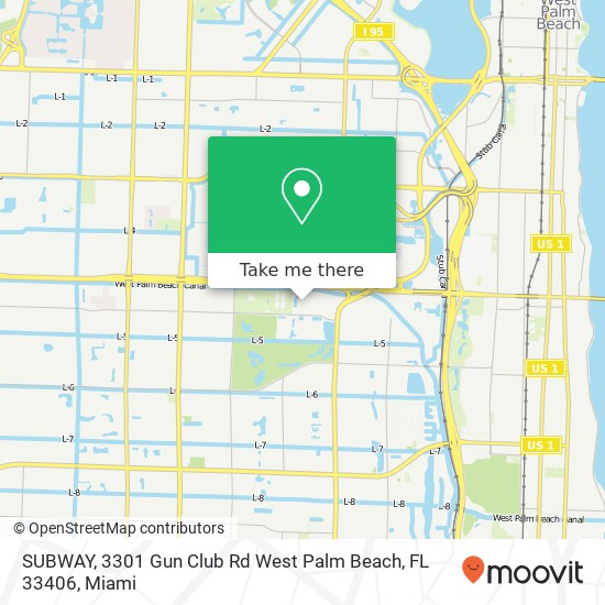 SUBWAY, 3301 Gun Club Rd West Palm Beach, FL 33406 map