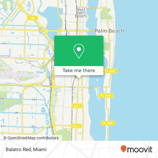 Mapa de Balatro Red, 3508 S Dixie Hwy West Palm Beach, FL 33405