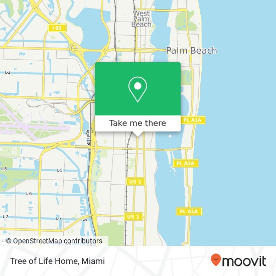Mapa de Tree of Life Home, 3614 S Dixie Hwy West Palm Beach, FL 33405