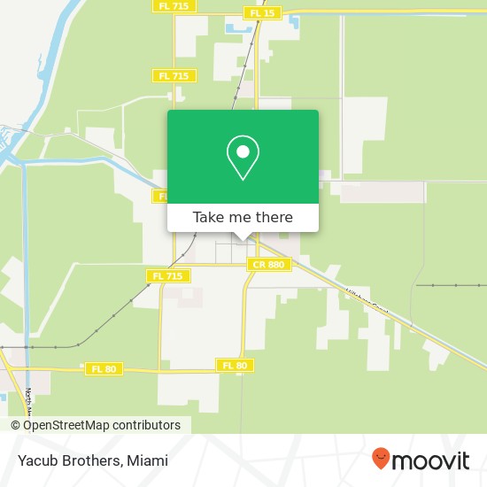 Mapa de Yacub Brothers, 257 W Avenue A Belle Glade, FL 33430