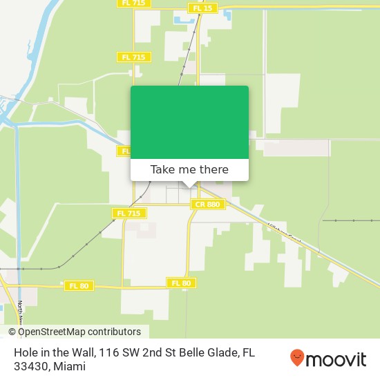 Hole in the Wall, 116 SW 2nd St Belle Glade, FL 33430 map