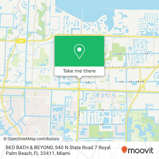 Mapa de BED BATH & BEYOND, 540 N State Road 7 Royal Palm Beach, FL 33411