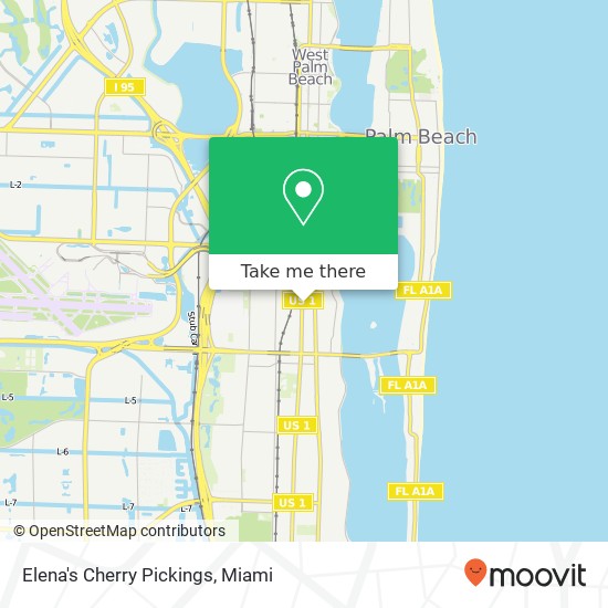 Mapa de Elena's Cherry Pickings, 3238 S Dixie Hwy West Palm Beach, FL 33405