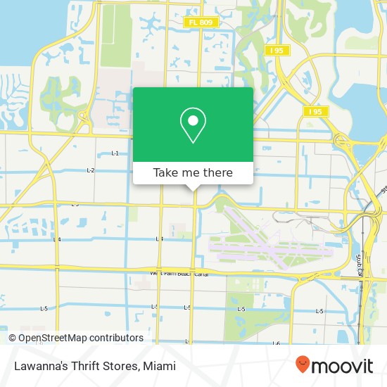Mapa de Lawanna's Thrift Stores, 1195 N Military Trl West Palm Beach, FL 33409