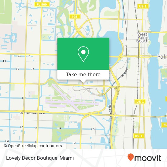Mapa de Lovely Decor Boutique, 2424 N Congress Ave West Palm Beach, FL 33409