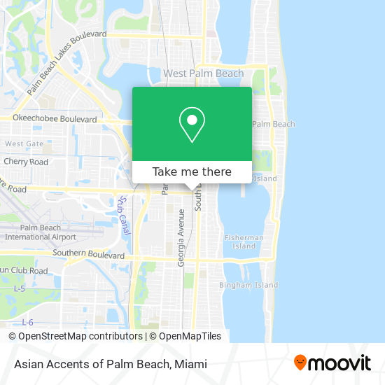 Mapa de Asian Accents of Palm Beach