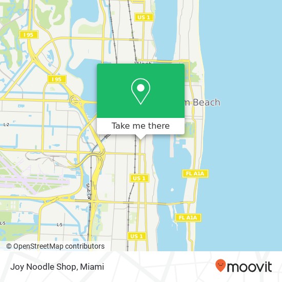 Mapa de Joy Noodle Shop, S Dixie Hwy West Palm Beach, FL 33401