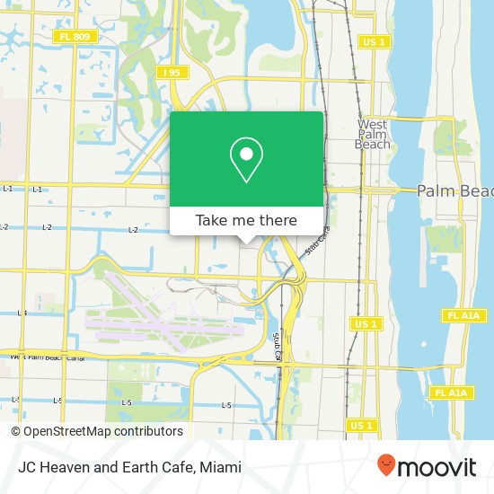 Mapa de JC Heaven and Earth Cafe, 1711 Worthington Rd West Palm Beach, FL 33409