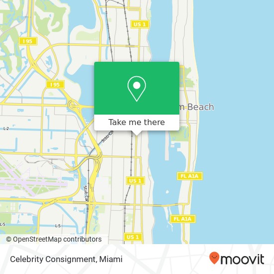 Mapa de Celebrity Consignment, 1930 S Dixie Hwy West Palm Beach, FL 33401