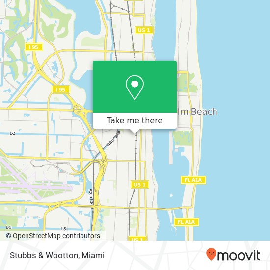 Mapa de Stubbs & Wootton, 502 Palm St West Palm Beach, FL 33401