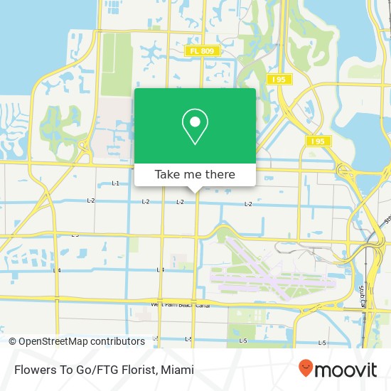 Mapa de Flowers To Go / FTG Florist, 1601 N Military Trl West Palm Beach, FL 33409