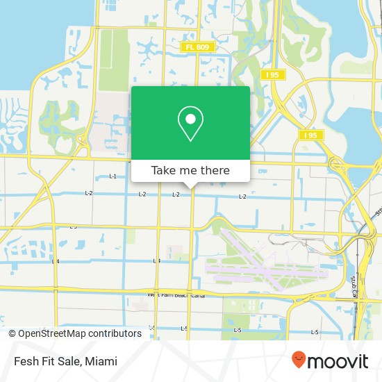 Mapa de Fesh Fit Sale, 1583 N Military Trl West Palm Beach, FL 33409