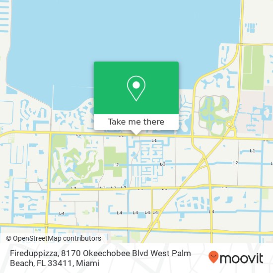 Mapa de Fireduppizza, 8170 Okeechobee Blvd West Palm Beach, FL 33411