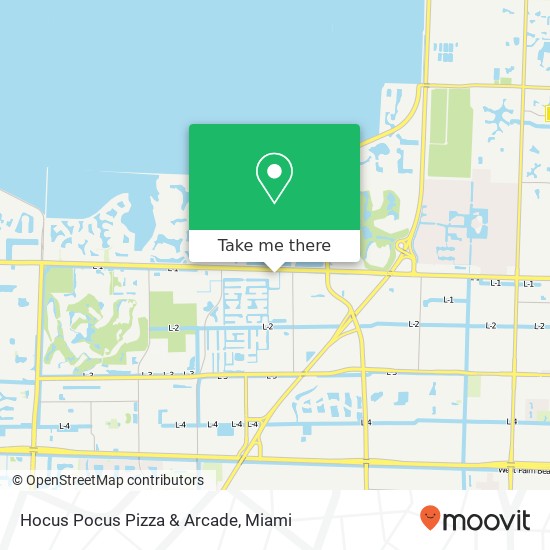 Mapa de Hocus Pocus Pizza & Arcade, 7550 Okeechobee Blvd West Palm Beach, FL 33411