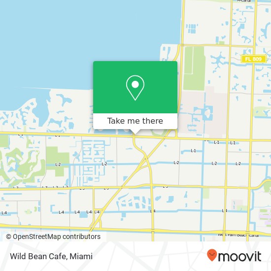 Mapa de Wild Bean Cafe, 6917 Okeechobee Blvd West Palm Beach, FL 33411