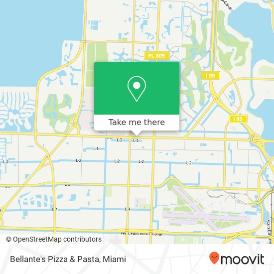 Bellante's Pizza & Pasta, 4869 Okeechobee Blvd West Palm Beach, FL 33417 map