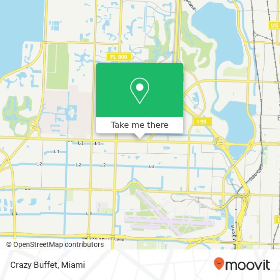 Mapa de Crazy Buffet, 4047 Okeechobee Blvd West Palm Beach, FL 33409