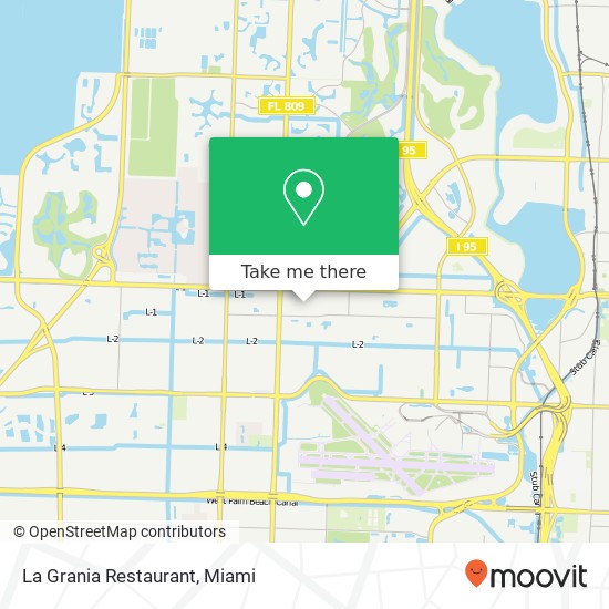 Mapa de La Grania Restaurant, West Palm Beach, FL 33409