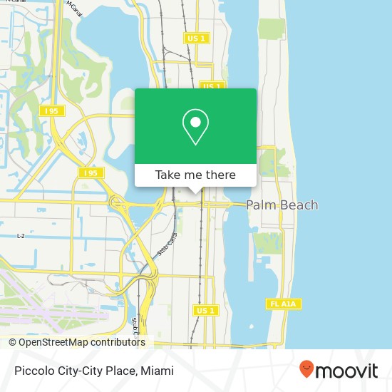 Mapa de Piccolo City-City Place, 650 S Rosemary Ave West Palm Beach, FL 33401