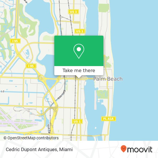 Mapa de Cedric Dupont Antiques, 820 S Dixie Hwy West Palm Beach, FL 33401